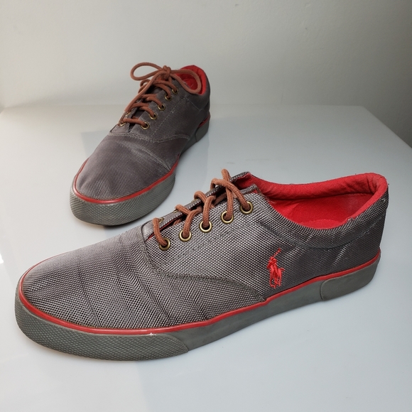 Polo Ralph Lauren Shoes Size 12D Gray Fashion Sneakers Fabric Men Forestmont II - Picture 8 of 15
